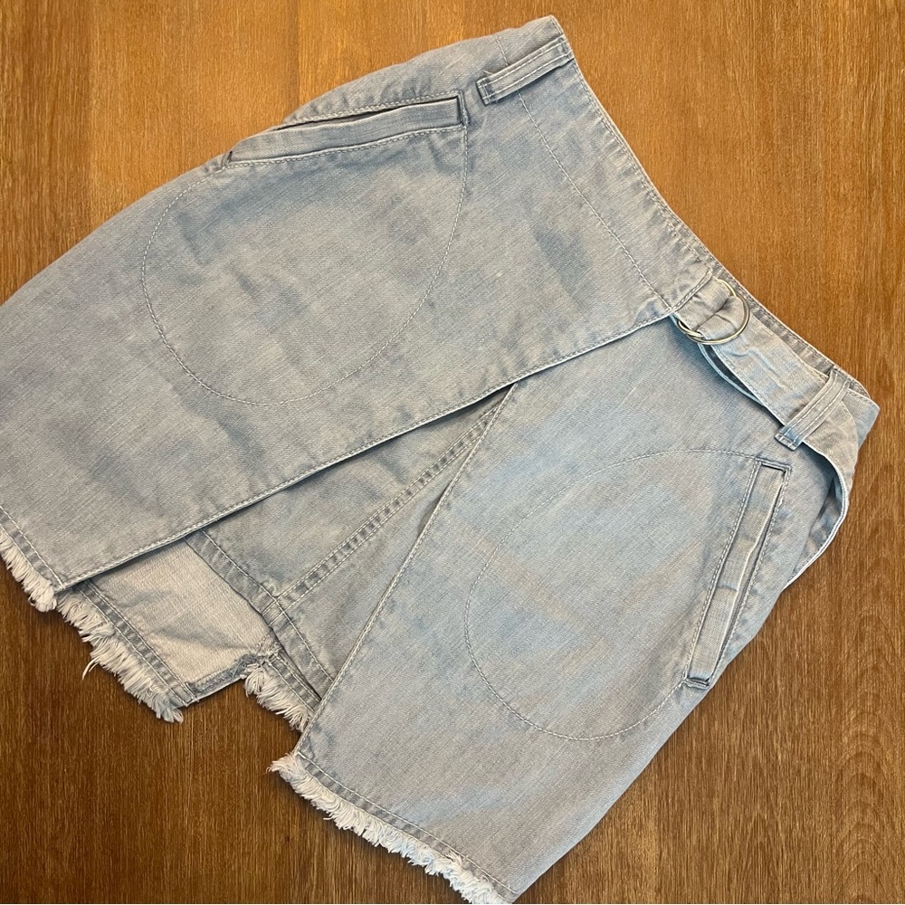 SJYP Denim Wrap Mini Skirt XS